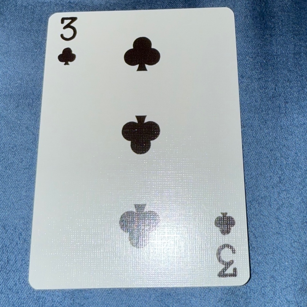 Coach Gold Trim Three of Clubs Playing Card